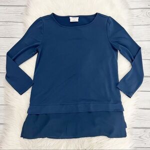DKNY Navy Blue 3/4 sleeve Top